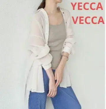 YECCA VECCA 예카베카 시어 양류 롱 셔츠