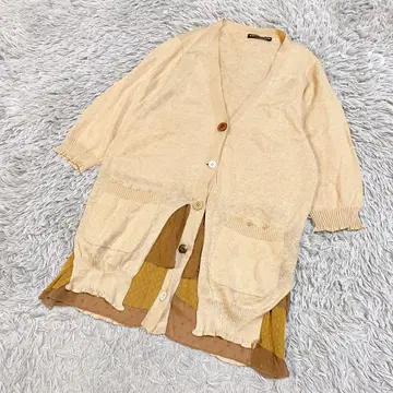 FRAPBOIS 플라보아 코튼 린넨 롱 가디건 티어드 디자인