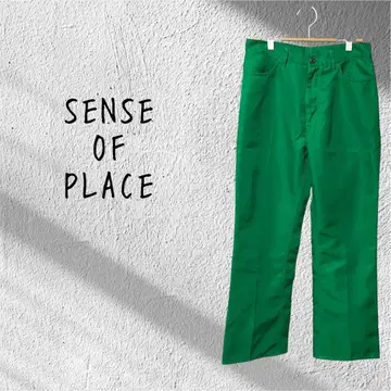 SENSE OF PLACE 센스 오브 플레이스 컬러 캐주얼 팬츠 그린