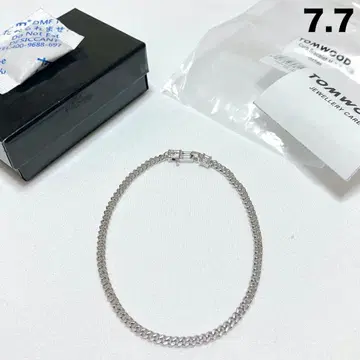 새상품 7.7 TOMWOOD M 커브 체인 팔찌 실버 6449