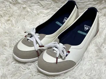 르꼬끄 스포르티브 이에나 V 화이트 네이비 경량 스니커즈 슬립온