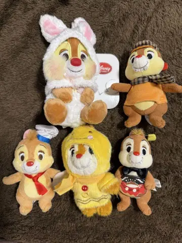 디즈니 데일 봉제 인형 배지 마스코트 세트