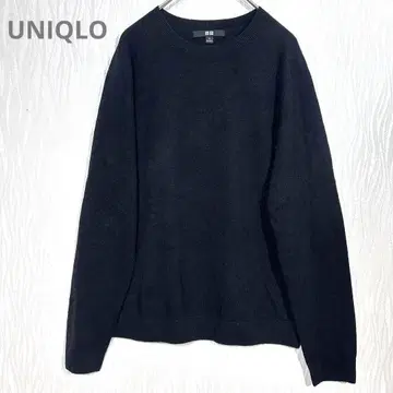 유니클로 캐시미어 100% 크루넥 니트 M 블랙