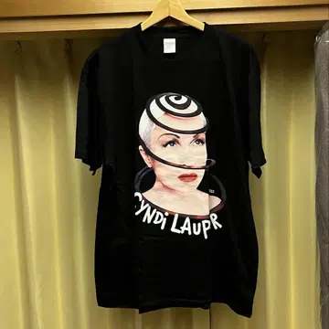 Cyndi Lauper 블랙 티셔츠 XL