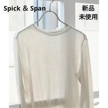 새상품 미사용 Spike & Span 실크 믹스 시어 풀오버