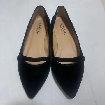 STATUS 블랙 플랫 슈즈