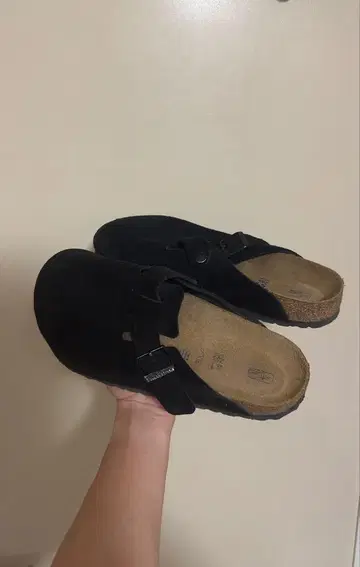 BIRKENSTOCK 보스턴 블랙 스웨이드 41
