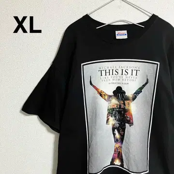 구제 의류 MICHAEL JACKSON THIS IS IT 티셔츠 블랙