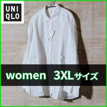 유니클로 프리미엄 린넨 셔츠 3XL 사이즈 446845 화이트
