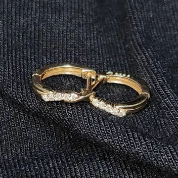 K10 후프 귀걸이 다이아몬드