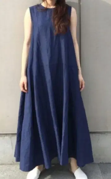 45R 45rpm 린넨 DRESS 원피스 (인디고)