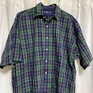 Ralph Lauren 체크 무늬 반팔 셔츠 L