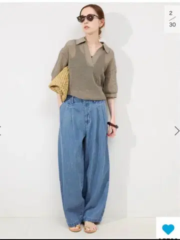 SLOBE IENA LEDENIM TUCK TROUSER 38 사이즈