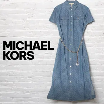 새상품급 마이클코어스 MICHAEL KORS 데님 셔츠 원피스 벨트 포함