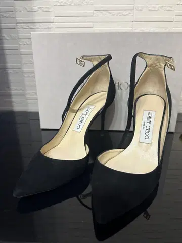 JIMMY CHOO 블랙 하이힐 스트랩 포함
