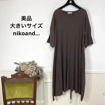 46 새상품급 빅 사이즈 nikoand... 브라운 원피스