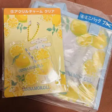 산리오 복권 시나모롤 미니 백 아크릴 참 세트