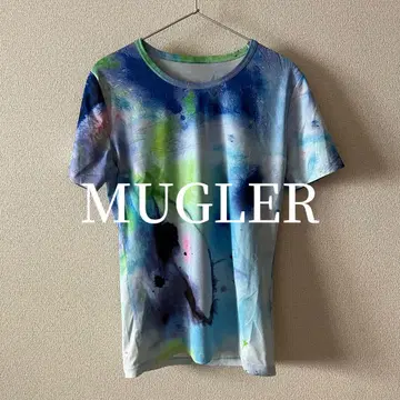 MUGLER 페인트 셔츠 티셔츠 S 사이즈