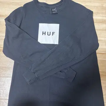 HUF 블랙 로고 긴팔 티셔츠