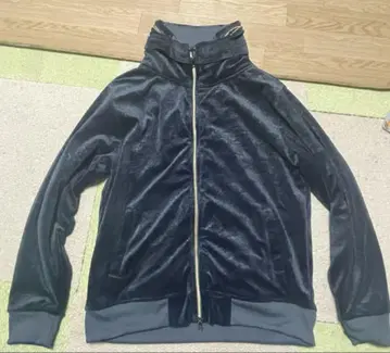 일본풍 패턴 후드티 꽃무늬 벨로아 원단 자켓