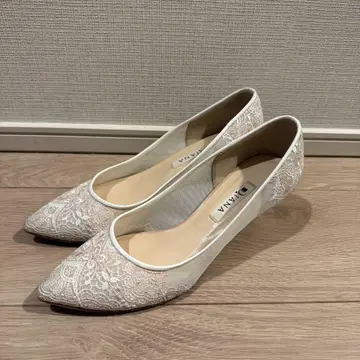 DIANA 레이스 장식 스틸레토 하이힐 23.5cm