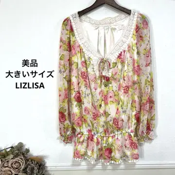 56 새상품급 빅 사이즈 LIZLISA 플라워 튜닉