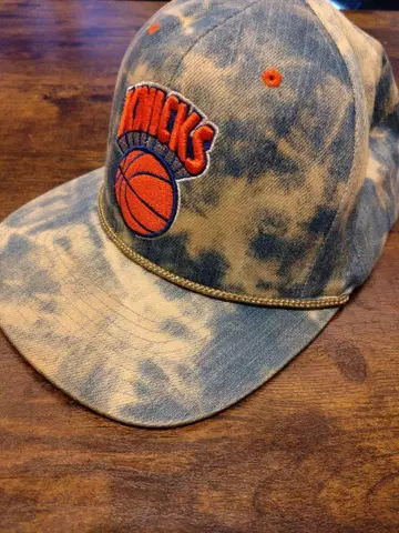 KNICKS 캡 빈티지 가공
