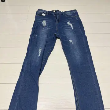 mjc 데미지 데님 팬츠 파랑