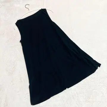 노마카마리 * 슬리브리스 원피스 튜닉 시어 블랙 (M)