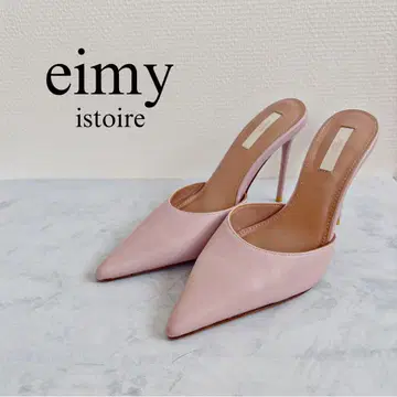 eimy istoire 리얼 가죽 뮬 핑 힐 스틸레토