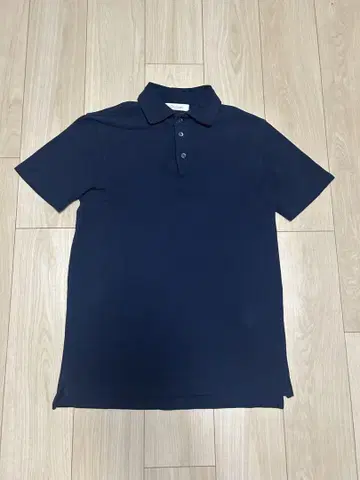 크루치아니 피케 셔츠 사슴 무늬 48 네이비