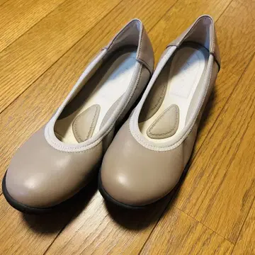 라쿠나 RAKUNA 지압 펌프스 건강 신발 가죽 베이지 22.5cm