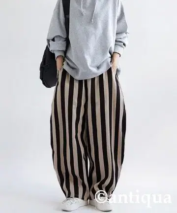 택 포함 미사용 새상품 안티카 패턴 토르소 스트라이프 서커스 팬츠