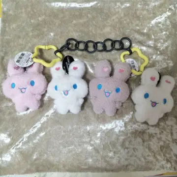 애니멀 키체인 토끼 푹신푹신 4개 세트