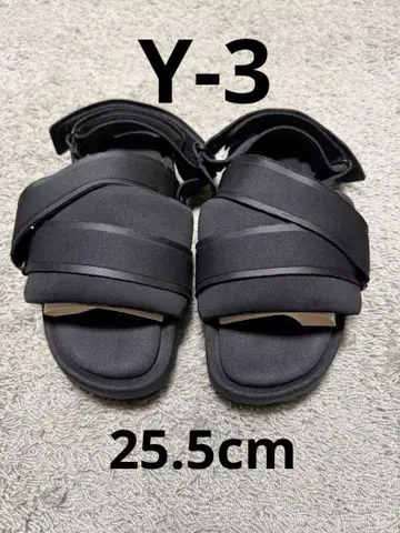 Y-3 블랙 스트랩 샌들