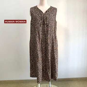 HUMAN WOMAN 린넨 100% 슬리브리스 원피스 M