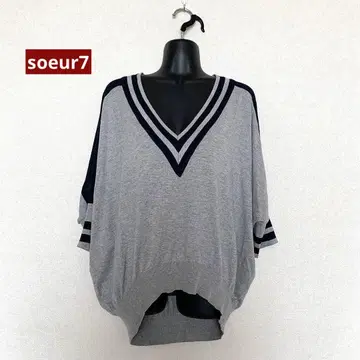 soeur7 스콧 클럽 시어 돌먼 와이드 풀오버 니트