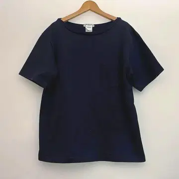 고급 일본제 [GARAGE.U.W] 수피마 코튼 보트넥 반팔 바스크 셔츠