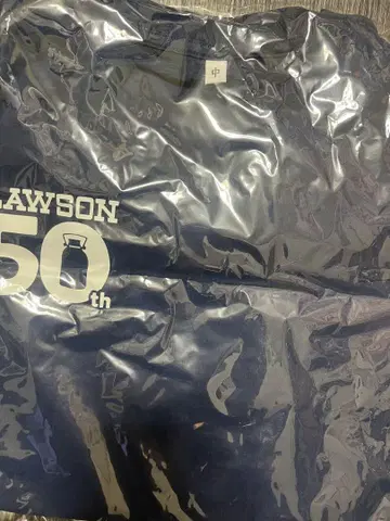 LAWSON 50주년 기념 티셔츠 중 네이비 반팔 L