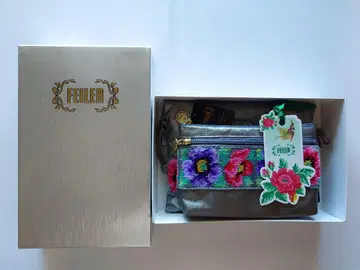 FEILER 꽃무늬 파우치와 복조리 세트