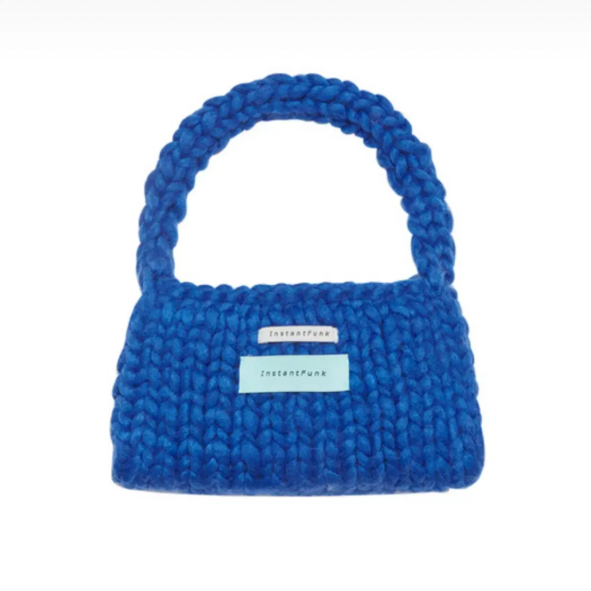 ☆人気☆【INSTANTFUNK】☆Giant yarn wool-blend tote ba.g☆ Instant Pink Giant Yarn Wool Knit Tote Bag - Blue on Bunjang