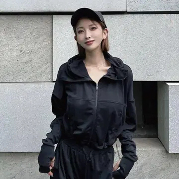 시이짱 차광 후드티 블랙 미사용 새상품 자외선 양산 시이짱