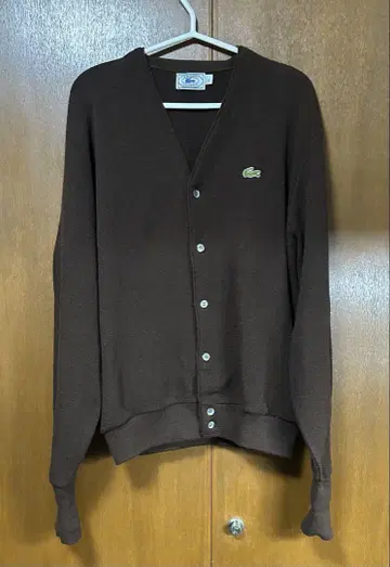 라코스테 LACOSTE IZOD 가디건 70년대 실 감기 택 XL
