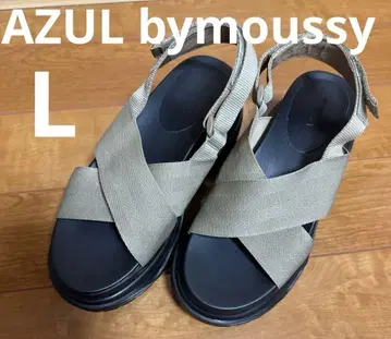 AZUL bymoussy 통굽 크로스 벨트 스포츠 샌들