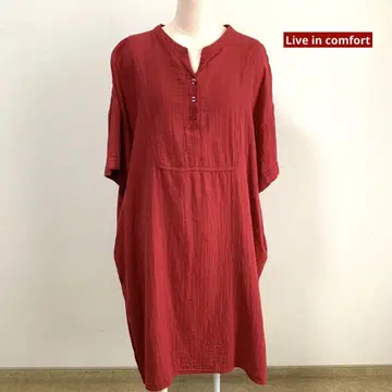 Live in comfort 밴드 카라 풀오버 원피스 3L