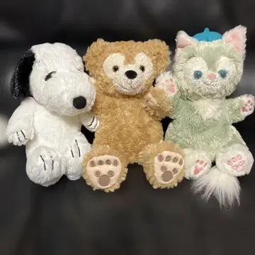 봉제 인형 3종 세트 판매 (스누피, 더피, 젤라토니)