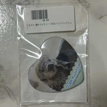 하트 모양 캔뱃지 키라 누워 있는 카푸 복권 도바 수족관