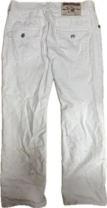 레어 Y2K 00s True Religion 화이트 데님 팬츠