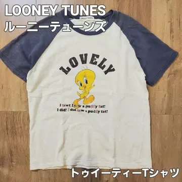 LOONEY TUNES 투이티 티셔츠 래글런 루니툰