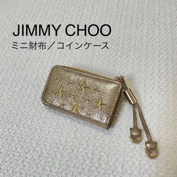 JIMMY CHOO 미니 지갑/코인 케이스 골드